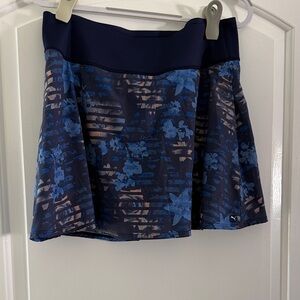 Puma Blue Floral Mini Skirt